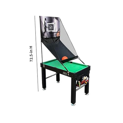 KICK Minotaur 48" 5-in-1 Multi-Game Table - Foosball, Glide Hockey, Billiards/Pool, Ping Pong & Basketball - color: Black