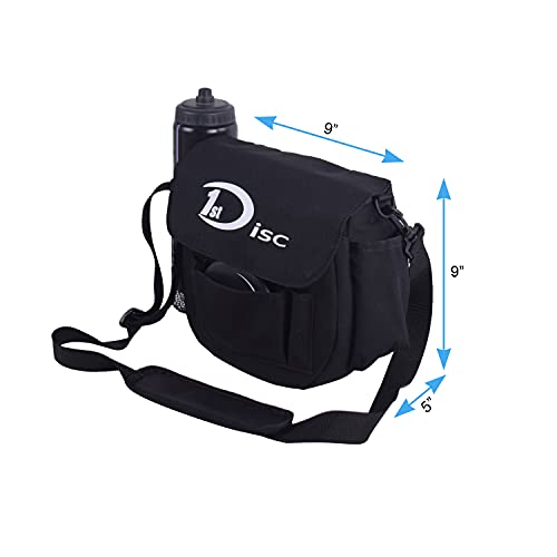 Disc Golf Set- Putter, Mid-Range, Driver, Mini Disc, Towel with Bag - color: Black