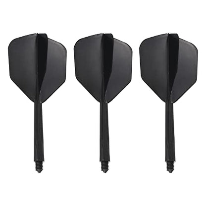 PATIKIL Integrated Dart Shaft & Flights, Pack Lightweight Plastic Dart Flight Set - color: Black
