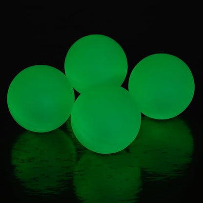 True Glow in the Dark Ping Pong Balls, Durable Lightweight Tennis Ball, Fun Drinking Games, Perfect for Indoor and Outdoor, Game Night, Party Supplies, Set of 6