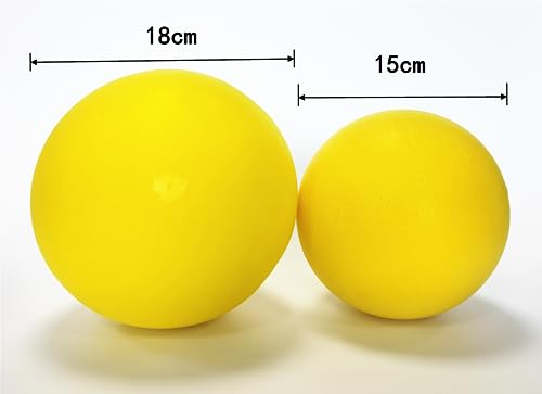 7 Inches Soft No-Noise Foam Ball Sponge Kickball Dodgeball for Indoor Activity - color: yellow