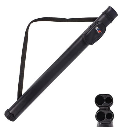 GSE Games & Sports Expert Billiard Cue Cases, 1x1 Deluxe Hard Billiard Pool Cue Stick Carrying Case, Pool Billiards Accessories (Several Colors Available) - color: Deluxe - Black