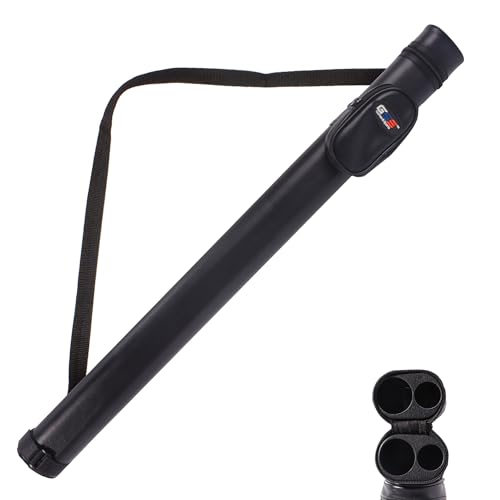 GSE Games & Sports Expert Billiard Cue Cases, 1x1 Deluxe Hard Billiard Pool Cue Stick Carrying Case, Pool Billiards Accessories (Several Colors Available) - color: Deluxe - Black