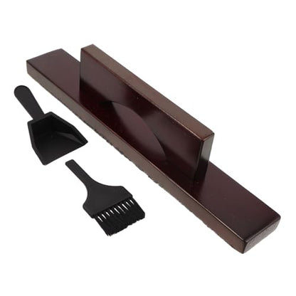 Shuffleboard Table Sweeper Brush with Dustpan for Household Game Rooms, Ergonomic Portable Design Removes Tough Dirt and Debris, Sturdy Plastic and Solid Wood Cleaner for Table Top