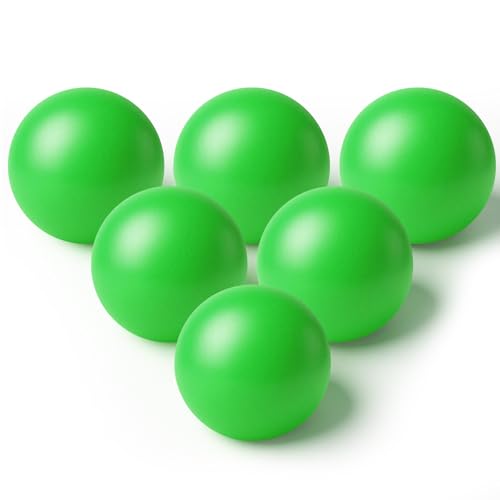 Jenaai 6 Pack Arcade Ball Roll and Score Replacement Balls 2.48 Inch for Family Recreation Rooms, Ladder Toss, Outdoor Yard Replacement Balls for Arcade Ball Toss, Home Recreation Game - color: Green