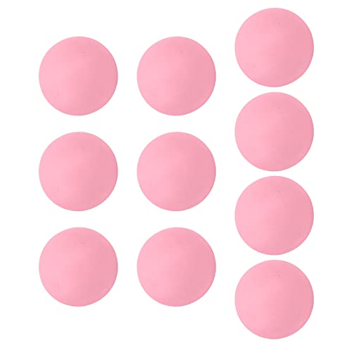Drfeify EVA Foam Balls, 10pcs 65mm Soft Practice Balls with High Hit and Abrasion Resistance for Indoor Outdoor Training, Kids and Pets Play - color: Roseate