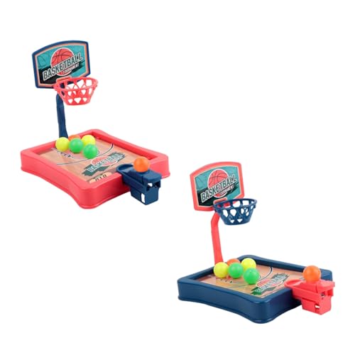 2 Sets Mini Desktop Basketball Game with Shooting Frame Easy to Install Indoor Hoop for Hand-Eye Coordination and Finger Power Improvement