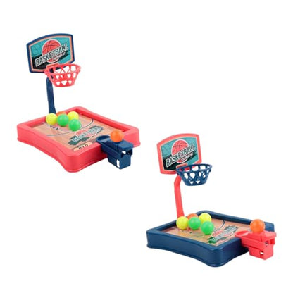 2 Sets Mini Desktop Basketball Game with Shooting Frame Easy to Install Indoor Hoop for Hand-Eye Coordination and Finger Power Improvement
