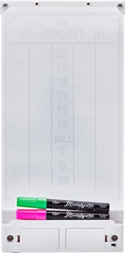 Viper Illumiscore See-Through Illuminated Back-Lit Dry Erase Dart Scoreboards - color: White/Clear, style: Battery Operated