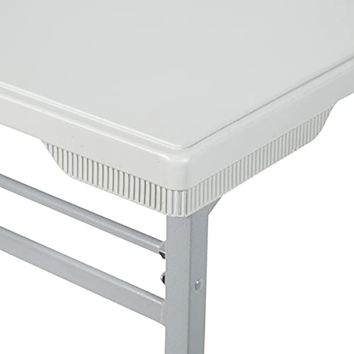 Office Star Resin Multipurpose Rectangle Folding Training Table for Home or Office, 5.87 Feet Long Light Gray