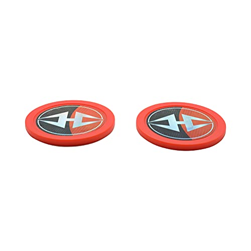 Hathaway Arcade Air Hockey 3-in Strikers and 2.5-in Pucks - Black and Orange