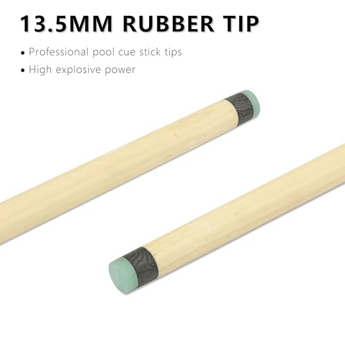 HomeSeason Jump Break Stick Canadian Maple Cue Stick, 10.5oz 42-Inches Pool Cue Suitable for Children, 13.5mm Tip, Quick Release Joint - color: HS-T01-A