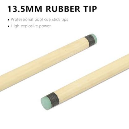 HomeSeason Jump Break Stick Canadian Maple Cue Stick, 10.5oz 42-Inches Pool Cue Suitable for Children, 13.5mm Tip, Quick Release Joint - color: HS-T01-A