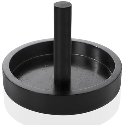 Pumtus Wood Cone Talc Bowl, Tabletop Cone Chalk Holder, Black Pool Hand Chalk Organizer, Portable Billiard Chalk Bowl, Pool Sports Accessories for Billiards Table,Game Room