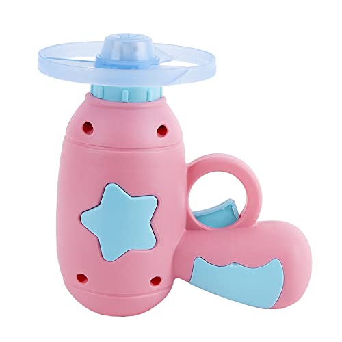 Berry President Flying Saucer Toy, Flying Disc Launch Playset with Rotating Flash Light, Indoor Outdoor Twist Shoot Toy for Kids Aged 3 Years Old & Up (Pink) - color: Pink