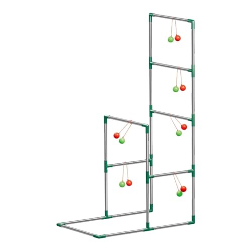 6 Pairs Toss Balls Ladder Toss Game Set Tossing Game Outdoor Indoor Game Portable Sturdy PP Material Suitable for Kids Adults Lawn Parties