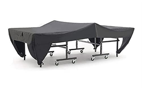Icegrey Ping Pong Table Dust Covers Oxford Fabric Waterproof Outdoor Rain Wind Sun UV Resistant Heavy Duty Tennis Table Storage Cover Black 280x152x76cm - color: Black