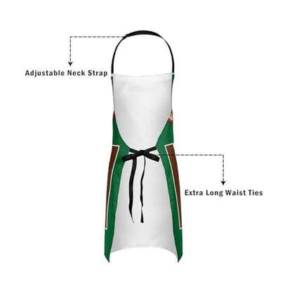 Manfei Baseball Kids Kitchen Apron - color: Fashion Green