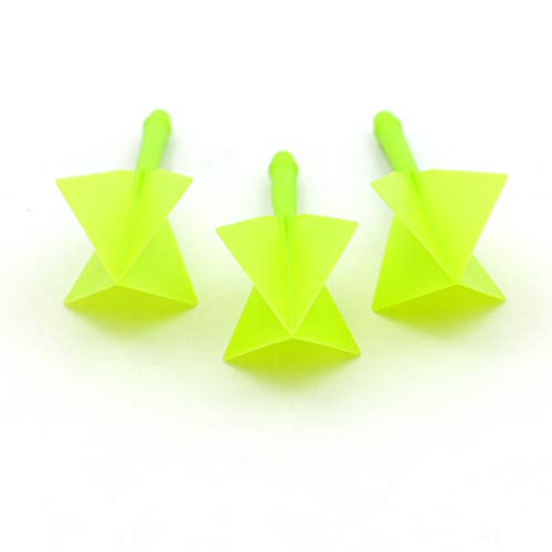 CUESOUL ROST Integrated Dart Shaft and Flights Medium,Diamond Shape,Set of 3 - color: Green