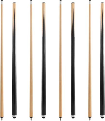 Pool Cue Sticks 58" Wooden Billiard Cues with 13mm Leather Tip 19oz/20oz Set of 4/8 Durable Hard Wood 2-Piece Pool Sticks for House & Bar Use Begginers or Professional - style: 58", 4 Pack