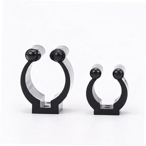POPETPOP 10pcs Wall-Mounted Pole Clip Sturdy Fishing Rod and Pool Holder Plastic Rack Secure Locking Mechanism Efficient Storage for Cues and Rods Space-Saving Design