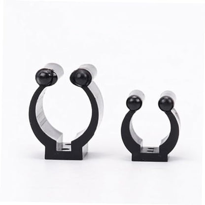 POPETPOP 10pcs Wall-Mounted Pole Clip Sturdy Fishing Rod and Pool Holder Plastic Rack Secure Locking Mechanism Efficient Storage for Cues and Rods Space-Saving Design