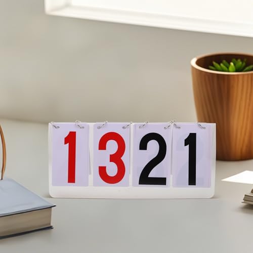 TOYANDONA Portable Tabletop Scoreboard Flipper Multi-Sports Score Keeper Flip Scoreboard for Tennis Baseball Basketball Volleyball