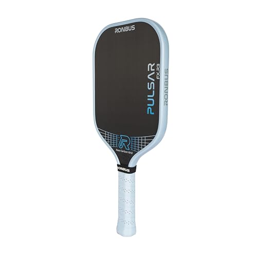 Ronbus Pulsar + Pulsar FX Thermoformed Raw Toray T700 Carbon Fiber Pickleball Paddle with 16 mm Polypropylene Honeycomb Core - style: Pulsar FX R3