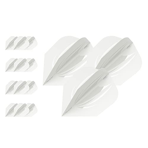 Target Darts 5 x Sets of ID Pro. Ultra Dart Flights - 15 Dart Flights in Total - No. 2/ No. 6 Flight Designs Sizes in 11 Colours - color: White, size: No.6