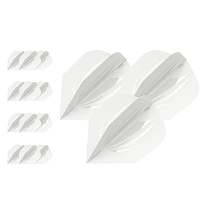Target Darts 5 x Sets of ID Pro. Ultra Dart Flights - 15 Dart Flights in Total - No. 2/ No. 6 Flight Designs Sizes in 11 Colours - color: White, size: No.6