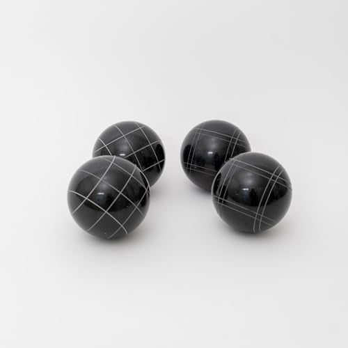 BuyBocceBalls Listing - Made in USA, Premium Quality Official Tournament Bocce Set - 107mm Black and Dark Orange Balls Nylon Bag; Regulation Size Balls 920 Grams (2 lbs. 1 oz.)