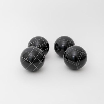 BuyBocceBalls Listing - Made in USA, Premium Quality Official Tournament Bocce Set - 107mm Black and Dark Orange Balls Nylon Bag; Regulation Size Balls 920 Grams (2 lbs. 1 oz.)