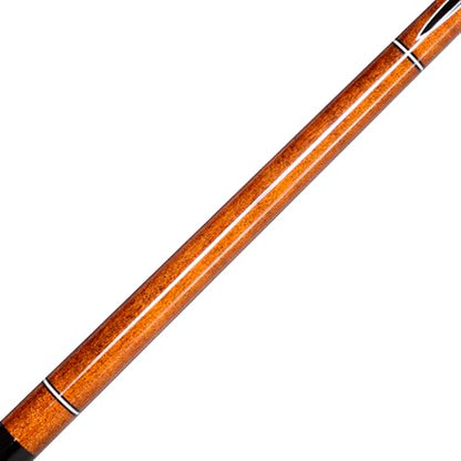 Billiard City Laperti Lavis Carom 3-Cushion Cue Stick Set, Brown, w/Canadian Maple Shaft, Wooden Joint, 12 mm Cue Tip, No Wrap, Box Hard Case