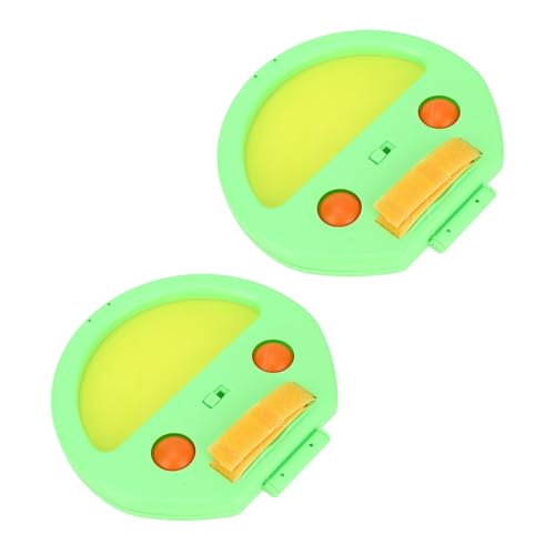 Toss and Catch Ball Set, Hand Exercise Ball Throwing Set, Double Player Outdoor Game with Soft Balls, Ideal for Beach Picnic Party (Green) - color: Green