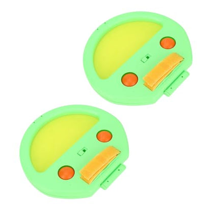 Toss and Catch Ball Set, Hand Exercise Ball Throwing Set, Double Player Outdoor Game with Soft Balls, Ideal for Beach Picnic Party (Green) - color: Green