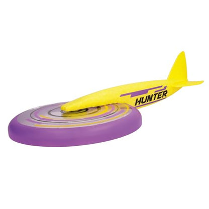 IMC Toys Jet Disc Hunter - 9" Disc and Plane Glider Tail, Great Outdoor Play, Easy to Throw and Catch, for Kids 6 and Up - Violet - color: Violet