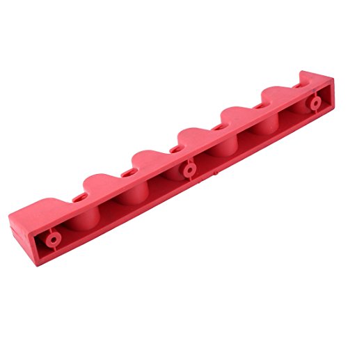 Ruilogod Rubber Snooker Table Billiard Wall Mounted 6 Cue Sticks Rack Holder Pool Red (id: 0a5 7e4 cb6 279 883