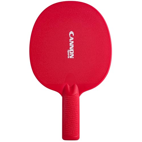 Cannon Sports Unbreakable Table Tennis Paddles - Waterproof & Weather Resistant Table Tennis Rackets for Indoor & Outdoor Use – Textured Easy Grip Handle – Multiple Color Options - color: Red