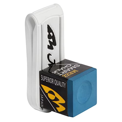 Mezz Smart Chalk Set Pool Cue Chalk + Chalk Holder + Chalk Cover (White w/Black logo)