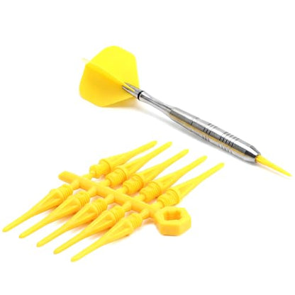 Foilswirl 60 Pcs 2ba Electronic Dart Tips Plastic Dart Tips - Universal Plastic Soft Tip Points - color: Yellow