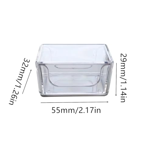 Pool Cue Chalk Holder Case, Single Billiard Chalk Storage Box Hold 2 Packs Chalk, Clear