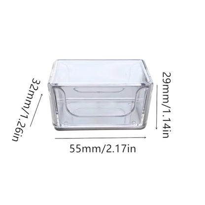 Pool Cue Chalk Holder Case, Single Billiard Chalk Storage Box Hold 2 Packs Chalk, Clear