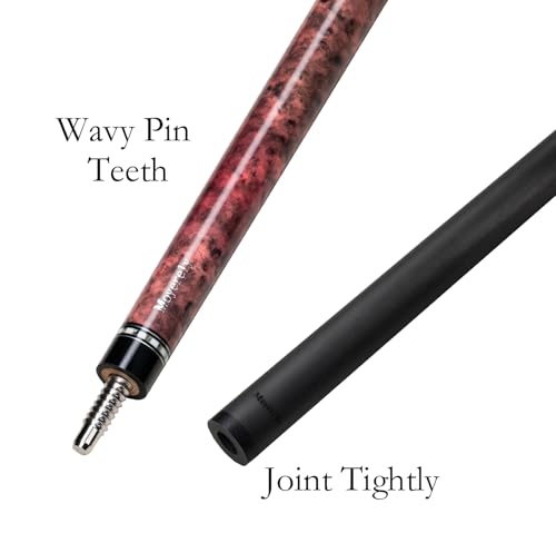 Carbon Fiber Pool Cue,11.8mm/12.5mm Low Deflection Cue Stick,Professional Pool Stick with Case - color: Bird Eye Maple_Pink, size: 12.5mm