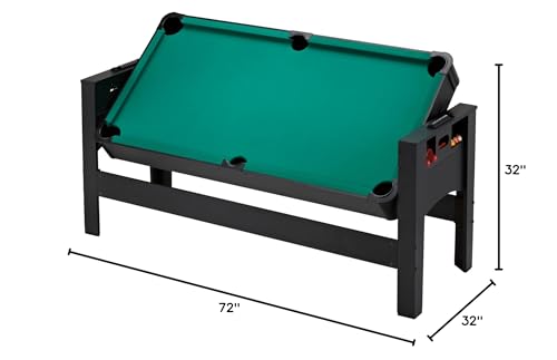 Fat Cat 3-in-1 6' Flip Multi-Game Table - color: Green Cloth Playfield