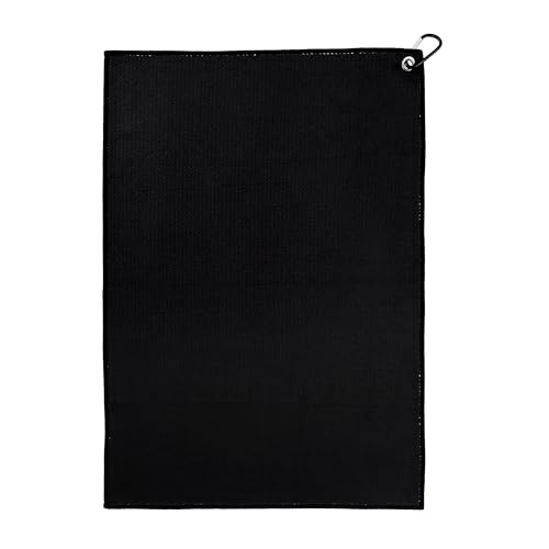 ZEETY Golf Towel with Carabiner Clip – 16"x24" Kaleidoscope Pattern Microfiber Golf Towels – Unique Golf Accessories & Golf Gifts for Men & Women (Black) - color: Black