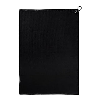 ZEETY Golf Towel with Carabiner Clip – 16"x24" Kaleidoscope Pattern Microfiber Golf Towels – Unique Golf Accessories & Golf Gifts for Men & Women (Black) - color: Black