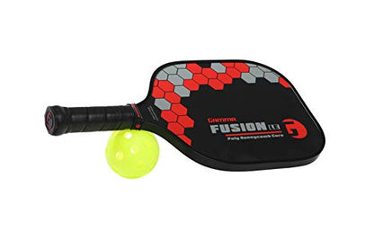 Gamma Pickleball Paddles, Fusion Series, React, Power, Wider Surface Maximizes Hit Potential for All Skill Levels, Indoor/Outdoor Racquet, USAPA Approved Pickleball Paddles - style: LE