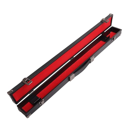 GSE Games & Sports Expert Billiard Pool Cue Stick Hard Box for 2-Piece Pool Cue Stick, Billiard Carrying Case Holds 1 Butt and 1 Shaft - color: Red