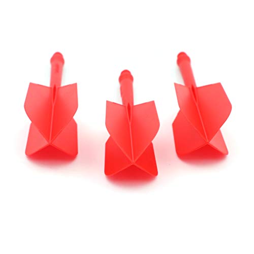 CUESOUL ROST Integrated Dart Shaft and Flights Medium,Slim Shape,Set of 3 - color: Red