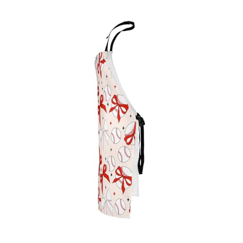 Castle Fairy Cute Rabbit Deer Kitchen Apron - color: Baseball Red